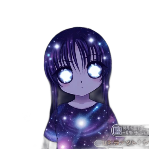 staff, anime, pixel art, cartoon, vaporwave, outer space, night, blue transparent PNG cut-out