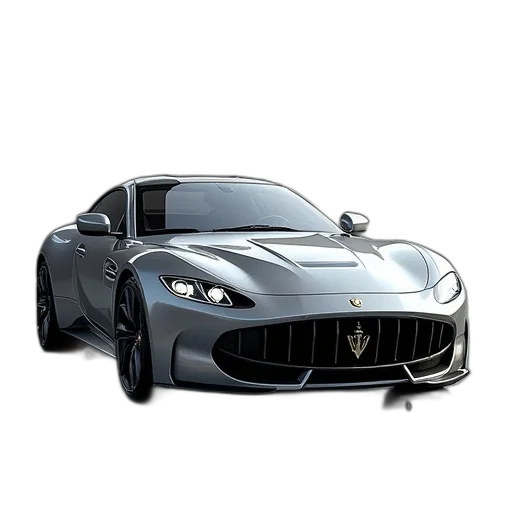 car, animal, 3d render, photorealistic, concept art, fantasy art, silver, has transparent PNG cut-out