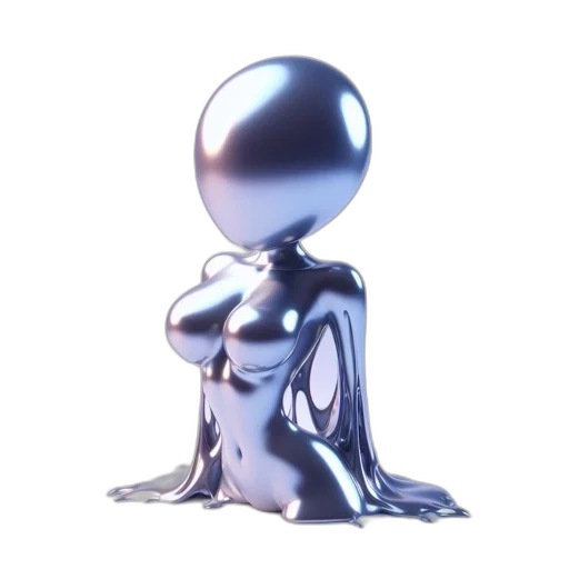 robot, dress, jewelry, creature, 3d render, concept art, photorealistic, fantasy art transparent PNG cut-out