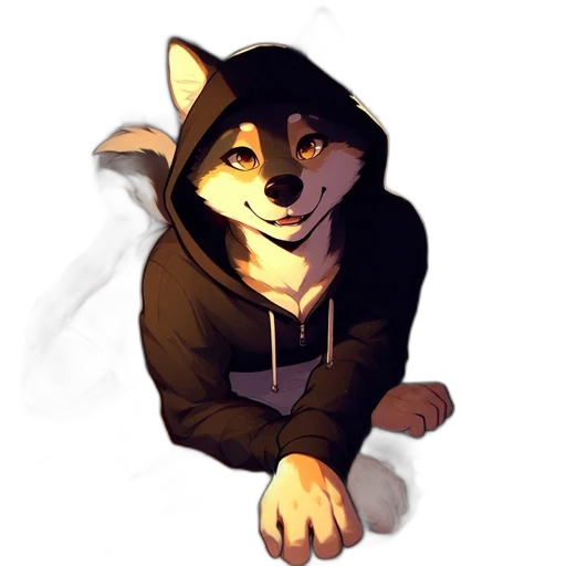 jacket, mask, staff, animal, pixel art, concept art, watercolor, anime transparent PNG cut-out