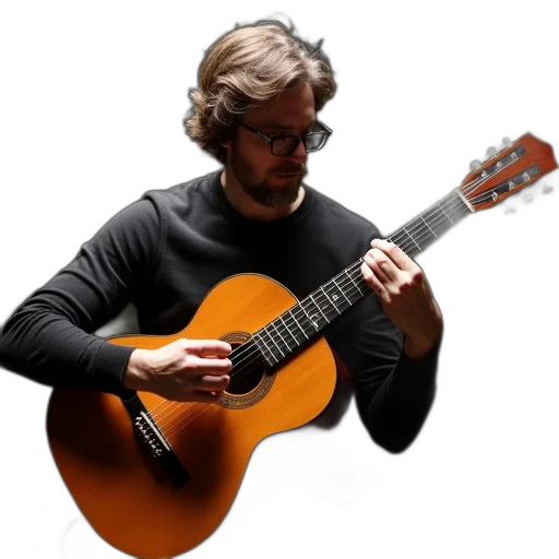 photorealistic, concept art, pixel art, musician, national, guitar, academy, website transparent PNG cut-out