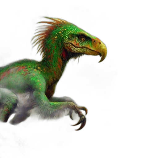dragon, creature, animal, concept art, fantasy art, photorealistic, 3d render, green transparent PNG cut-out
