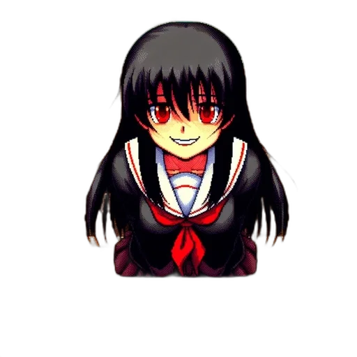 face, staff, creature, mask, pixel art, anime, cartoon, 3d render transparent PNG cut-out