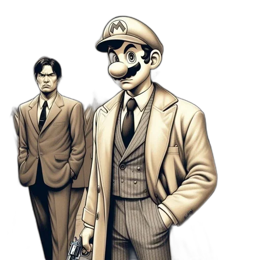 mask, jacket, face, hat, comic book art, concept art, cartoon, pixel art transparent PNG cut-out
