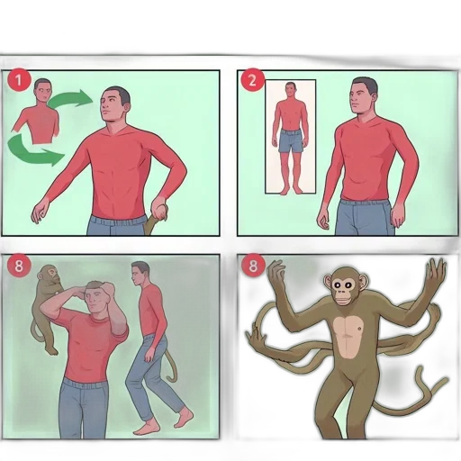 concept art, underwater, comic, strip, illustrates, comical, metamorphosis, man transparent PNG cut-out