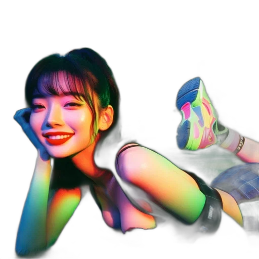 shoes, umbrella, vaporwave, photorealistic, concept art, 3d render, neon lights, neon transparent PNG cut-out