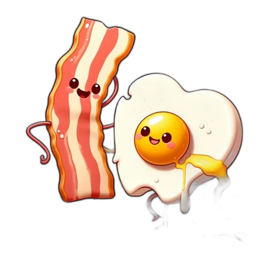 food, animal, weapon, concept art, pixel art, two, items, bacon transparent PNG cut-out