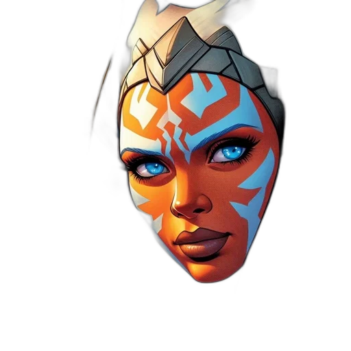 mask, face, crown, staff, concept art, comic book art, fantasy art, pixel art transparent PNG cut-out