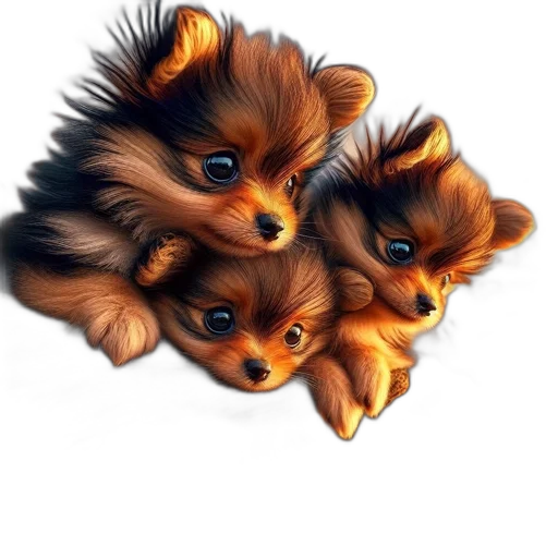 animal, photorealistic, 3d render, concept art, watercolor, three, small, multi-colored transparent PNG cut-out