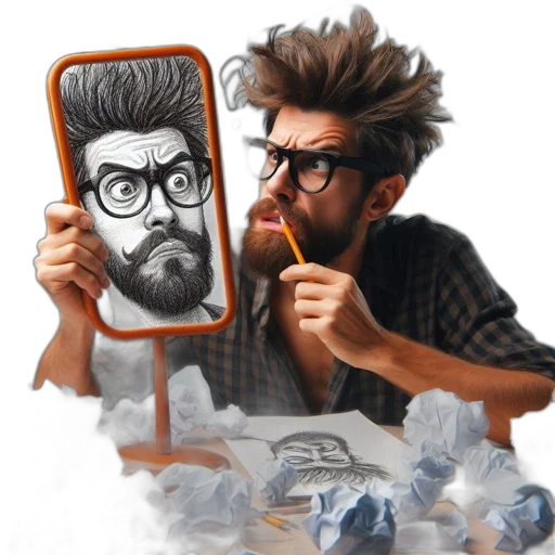 face, hair, concept art, photorealistic, cartoon, comic book art, artist, unusual transparent PNG cut-out