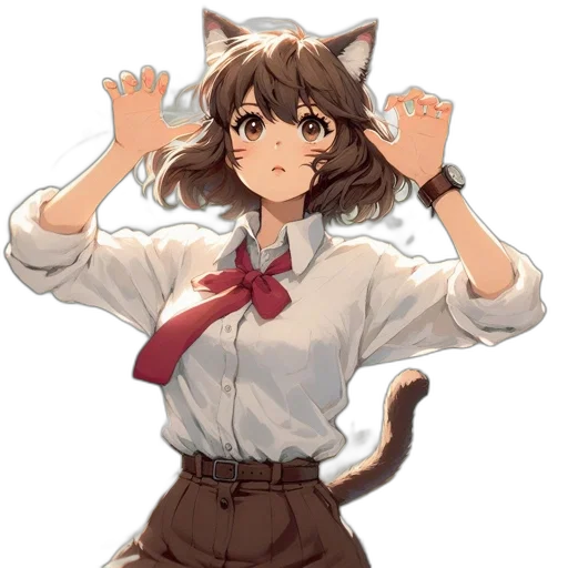 staff, animal, creature, hat, anime, pixel art, cartoon, concept art transparent PNG cut-out
