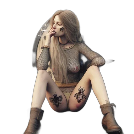 mask, hair, creature, concept art transparent PNG cut-out