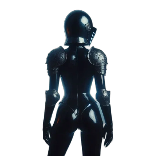 robot, creature, mask, dress, cyberpunk, concept art, 3d render, comic book art transparent PNG cut-out
