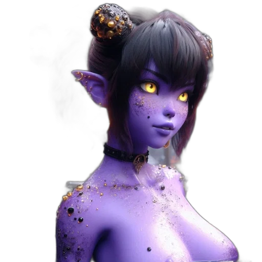 creature, staff, jewelry, fantasy art, concept art, 3d render, photorealistic, dark transparent PNG cut-out