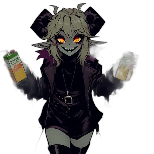 creature, jacket, food, staff, concept art, pixel art, cyberpunk, cartoon transparent PNG cut-out