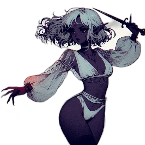 staff, weapon, sword, creature, concept art, fantasy art, cyberpunk, comic book art transparent PNG cut-out