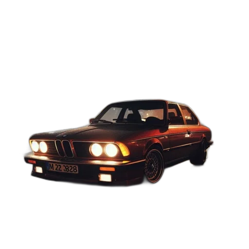car, animal, weapon, vaporwave, photorealistic, 3d render, concept art, vintage transparent PNG cut-out