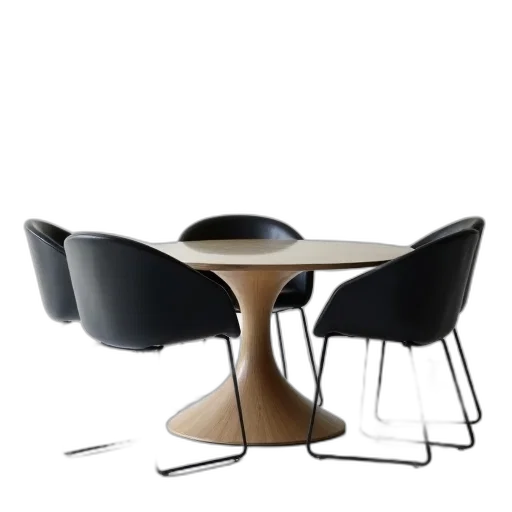 furniture, 3d render, modern, dining, table, smooth, polished, surface transparent PNG cut-out