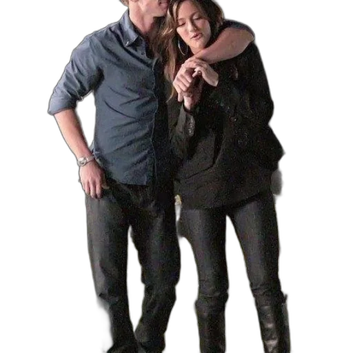 jacket, man, blue, shirt, woman, black, stand, close transparent PNG cut-out