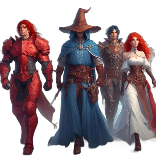 staff, concept art, fantasy art, comic book art, pixel art, red, blue, four transparent PNG cut-out