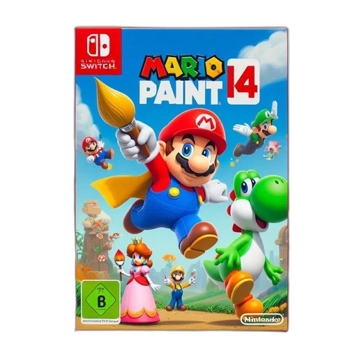 animal, 3d render, concept art, nintendo, switch, game, box, titled transparent PNG cut-out