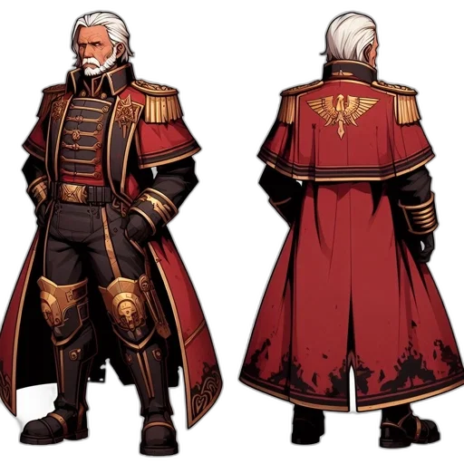 concept art, fantasy art, pixel art, comic book art, red, dark, golden, monochrome transparent PNG cut-out
