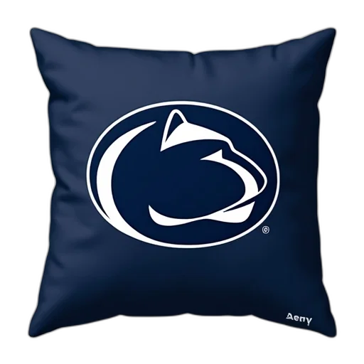 navy, blue, pillow, white, stripe, left, side, penn transparent PNG cut-out