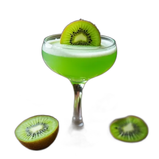 food, staff, 3d render, photorealistic, green, kiwi, slice, placed transparent PNG cut-out