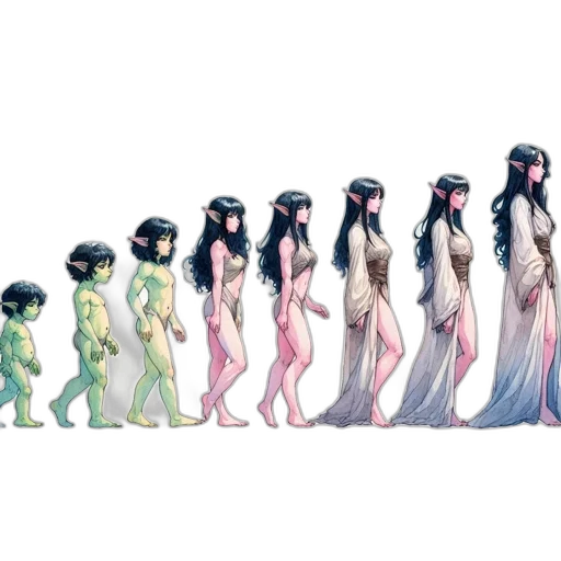 dress, robot, concept art, pixel art, anime, fantasy art, pastel, neon transparent PNG cut-out