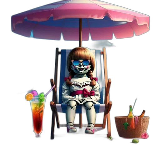 umbrella, furniture, robot, staff, 3d render, concept art, pixel art, vaporwave transparent PNG cut-out