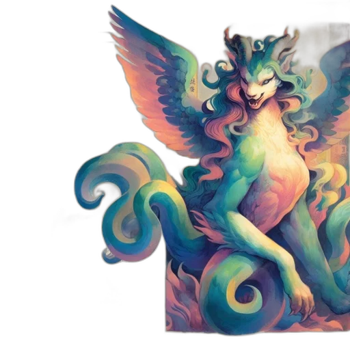 dragon, fantasy art, concept art, watercolor, pixel art, pastel, artistic, illustration transparent PNG cut-out