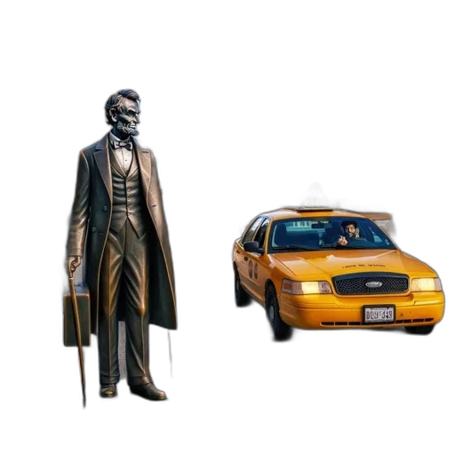 car, concept art, 3d render, city street, front, capitol, statue, stands transparent PNG cut-out