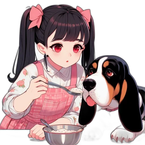 food, animal, creature, anime, pixel art, cartoon, vaporwave, red transparent PNG cut-out