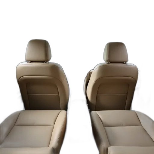 car, furniture, 3d render, interior, beige, seats, dashboard, featuring transparent PNG cut-out