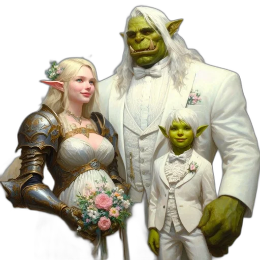staff, concept art, fantasy art, photorealistic, 3d render, green, family, portrait transparent PNG cut-out
