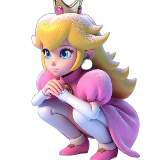 crown, dress, staff, concept art, 3d render, fantasy art, pixel art, pastel transparent PNG cut-out