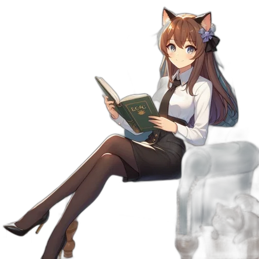 furniture, creature, animal, staff, anime, fantasy art, concept art, pixel art transparent PNG cut-out