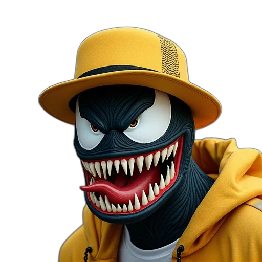 mask, face, hat, concept art, comic book art, 3d render, cartoon, image transparent PNG cut-out