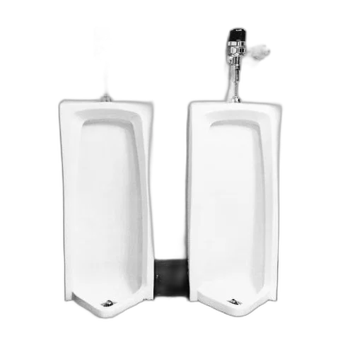 jewelry, two, white, urinals, side, black, photo transparent PNG cut-out