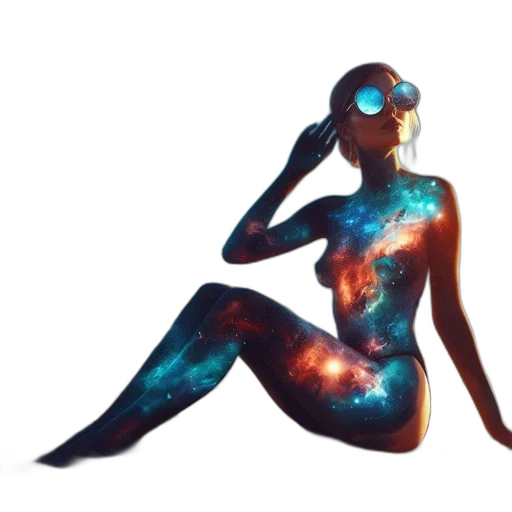 dress, jewelry, robot, creature, concept art, fantasy art, 3d render, pixel art transparent PNG cut-out