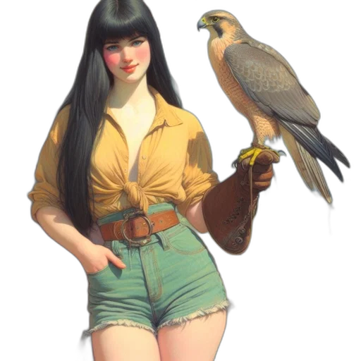 animal, staff, dress, fantasy art, concept art, photorealistic, oil painting, earth tones transparent PNG cut-out