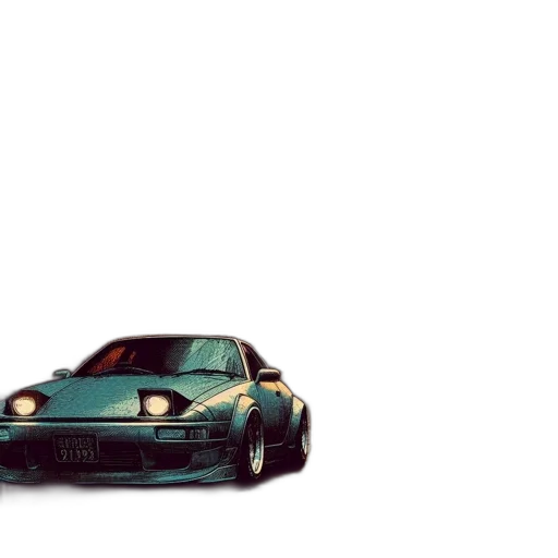 car, weapon, animal, robot, vaporwave, 3d render, photorealistic, concept art transparent PNG cut-out