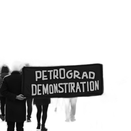 black, white, photograph, large, crowd, people, gathered, street transparent PNG cut-out