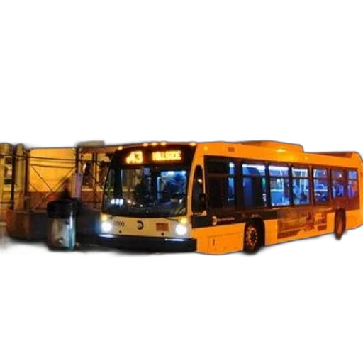 staff, 3d render, photorealistic, concept art, yellow, bus, route, number transparent PNG cut-out