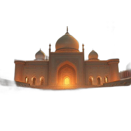 building, hat, crown, 3d render, concept art, pixel art, photorealistic, fog transparent PNG cut-out