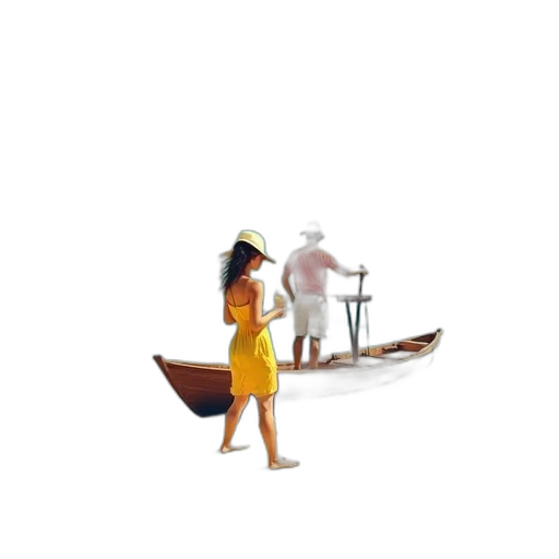 staff, hat, dress, umbrella, 3d render, concept art, oil painting, photorealistic transparent PNG cut-out