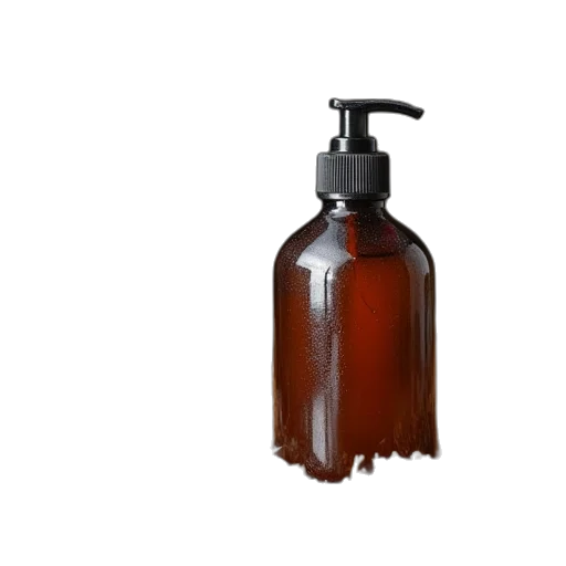 bottle, hair, crown, 3d render transparent PNG cut-out