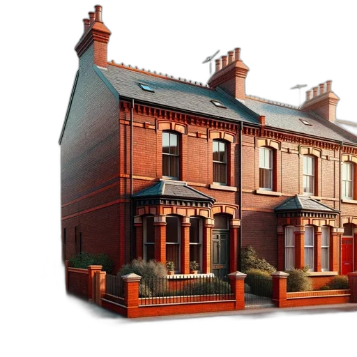 building, furniture, 3d render, photorealistic, concept art, city street, traditional, brick transparent PNG cut-out