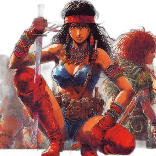 weapon, sword, comic book art, concept art, fantasy art, anime, fire, red transparent PNG cut-out