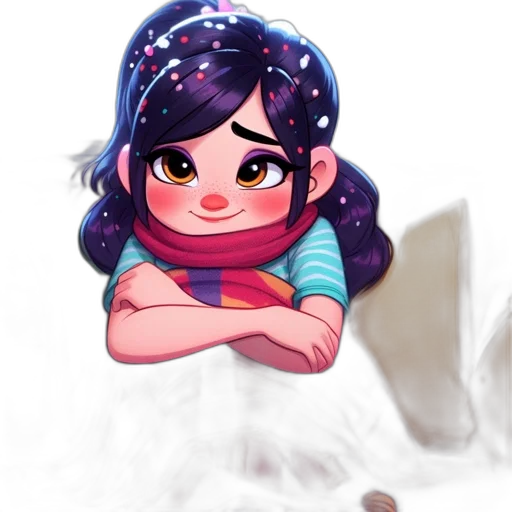 face, dress, creature, concept art, fantasy art, watercolor, pixel art, snow transparent PNG cut-out
